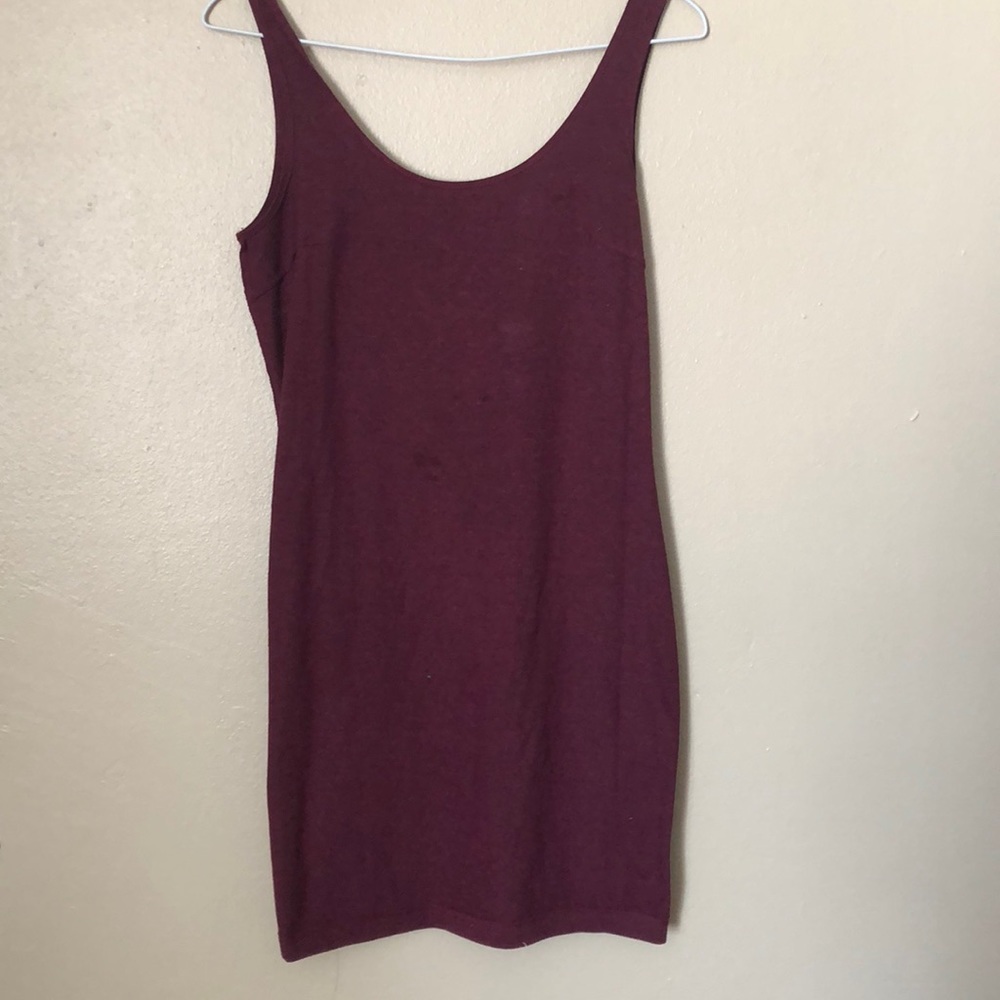 Red body con dress